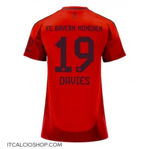 Bayern Munich Alphonso Davies #19 Prima Maglia Femmina 2024-25 Manica Corta